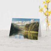 水 |パング湖とパインの森タイ カード (黄色い花)