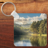 水 |パング湖とパインの森タイ キーホルダー (正面)