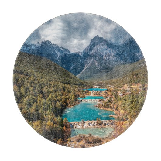 水 |ブルームーンレイク中国 カッティングボード (正面)