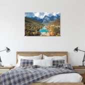 水 |ブルームーンレイク中国 キャンバスプリント (インサイチュ (寝室))