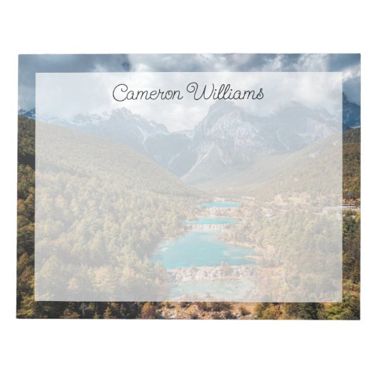 水 |ブルームーンレイク中国 ノートパッド (正面)