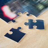 水、マイアミの反射のスカイラインの眺め ジグソーパズル (側面)