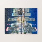 水、マイアミの反射のスカイラインの眺め ジグソーパズル (横)