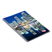 水、マイアミの反射のスカイラインの眺め ノートブック (右側)