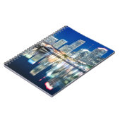 水、マイアミの反射のスカイラインの眺め ノートブック (左側)