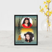 水、マウス、大釜、写真をフレームに追加 カード (黄色い花)