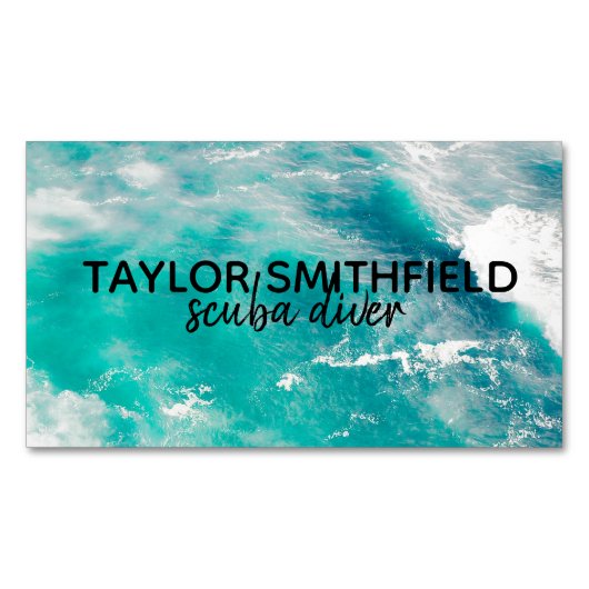 水 マグネット名刺 (正面)