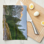 水 |マルーンベルズレイク《植物》アスペンツリー キッチンタオル (四つ折り)