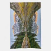 水 |マルーンベルズレイク《植物》アスペンツリー キッチンタオル (縦)