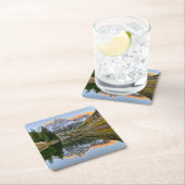 水 |マルーンベルズレイク《植物》アスペンツリー スクエアペーパーコースター (インサイチュ)