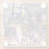 水。ミステ生まれリーミート,イスラエル ガラスコースター (裏面)