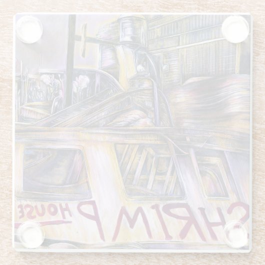 水。ミステ生まれリーミート,イスラエル ガラスコースター (裏面)