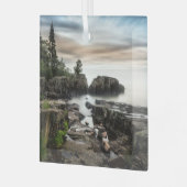 水 |ミネソタ州，スーペリアグランドマレ湖 ガラスオーナメント (正面左)