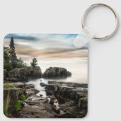 水 |ミネソタ州，スーペリアグランドマレ湖 キーホルダー (裏面)