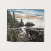 水 |ミネソタ州，スーペリアグランドマレ湖 タペストリー (正面(横))