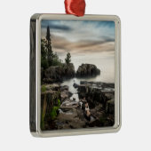 水 |ミネソタ州,スーペリアグランドマレ湖 メタルオーナメント (右)