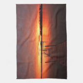 水 |ミネソタ，ミネソタ湖 キッチンタオル (縦)