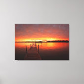 水 |ミネソタ，ミネソタ湖 キャンバスプリント (正面)