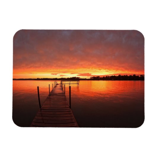 水 |ミネソタ，ミネソタ湖 マグネット (横)