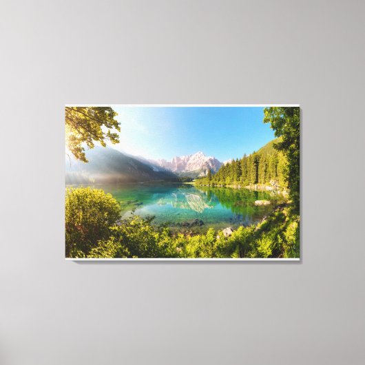 水 |ラゴディフシネ山ガンガルトジュリアルアルプス キャンバスプリント (正面)