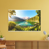 水 |ラゴディフシネ山ガンガルトジュリアルアルプス キャンバスプリント (インサイチュ (リビング))