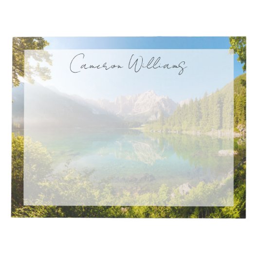 水 |ラゴディフシネ山ガンガルトジュリアルアルプス ノートパッド (正面)