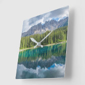 水 |ラテマール山脈 スクエア壁時計 (傾斜)