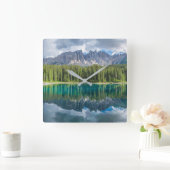 水 |ラテマール山脈 スクエア壁時計 (ホーム)