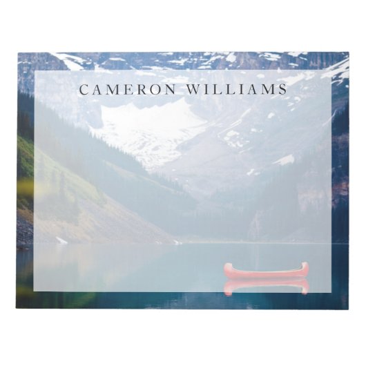 水 |ルイーズ湖カナダロッキー山脈 ノートパッド (正面)