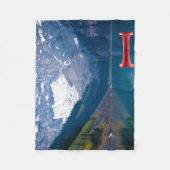 水 |ルイーズ湖カナダロッキー山脈 フリースブランケット (正面)