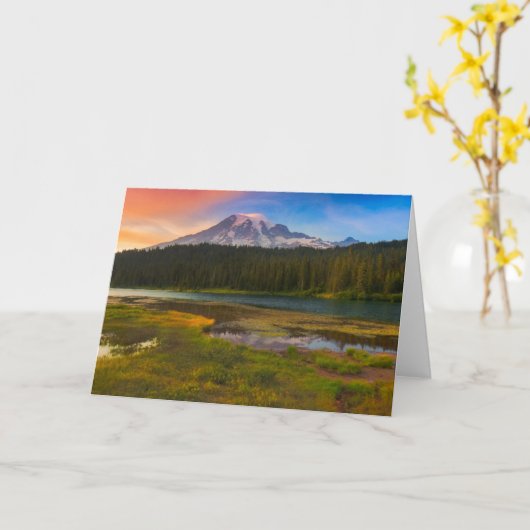 水 |ワシントン州レイニア山国立公園 カード (黄色い花)