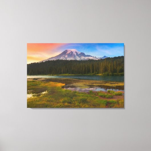 水 |ワシントン州レイニア山国立公園 キャンバスプリント (正面)