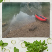 水 |南チロル湖(イタリア) キッチンタオル (折り畳み)