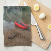 水 |南チロル湖(イタリア) キッチンタオル (四つ折り)