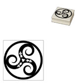 水、土、火を表すケルトのシンボル ラバースタンプ (押印)