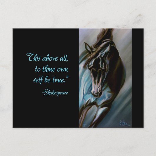 水-意味深長な動きの種馬の穴馬 ポストカード (正面)