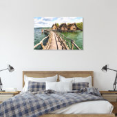 水 |水の上に家を建てる キャンバスプリント (インサイチュ (寝室))