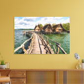 水 |水の上に家を建てる キャンバスプリント (インサイチュ (リビング))