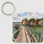 水 |水の上に家を建てる キーホルダー (正面)