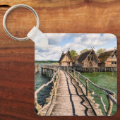 水 |水の上に家を建てる キーホルダー (正面)