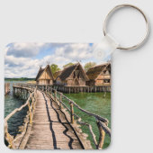 水 |水の上に家を建てる キーホルダー (裏面)