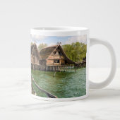 水 |水の上に家を建てる ジャンボコーヒーマグカップ (右)