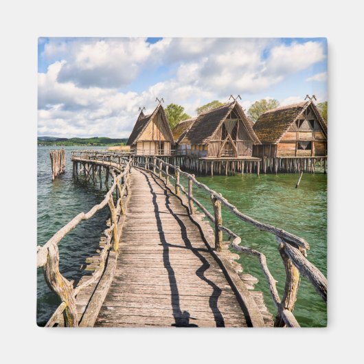 水 |水の上に家を建てる マグネット (正面)