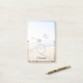 水 |湖のそばの自転車 ポストイット (デスク上)