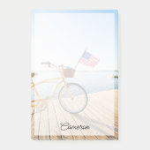 水 |湖のそばの自転車 ポストイット (正面)