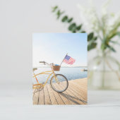 水 |湖のそばの自転車 ポストカード (スタンド正面)