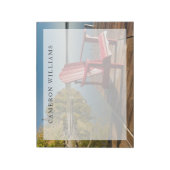 水 湖のアディロンドラック椅子 ノートパッド (回転)