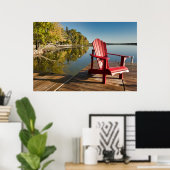 水 湖のアディロンドラック椅子 ポスター (ホームオフィス)