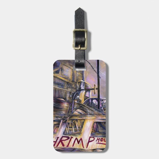 水。生まれ.ミステリー肉の荷物タグ ラゲッジタグ (正面縦)