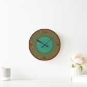 水、赤、モスグリーンの>Plain WallClocks ラウンド壁時計 (ホーム)